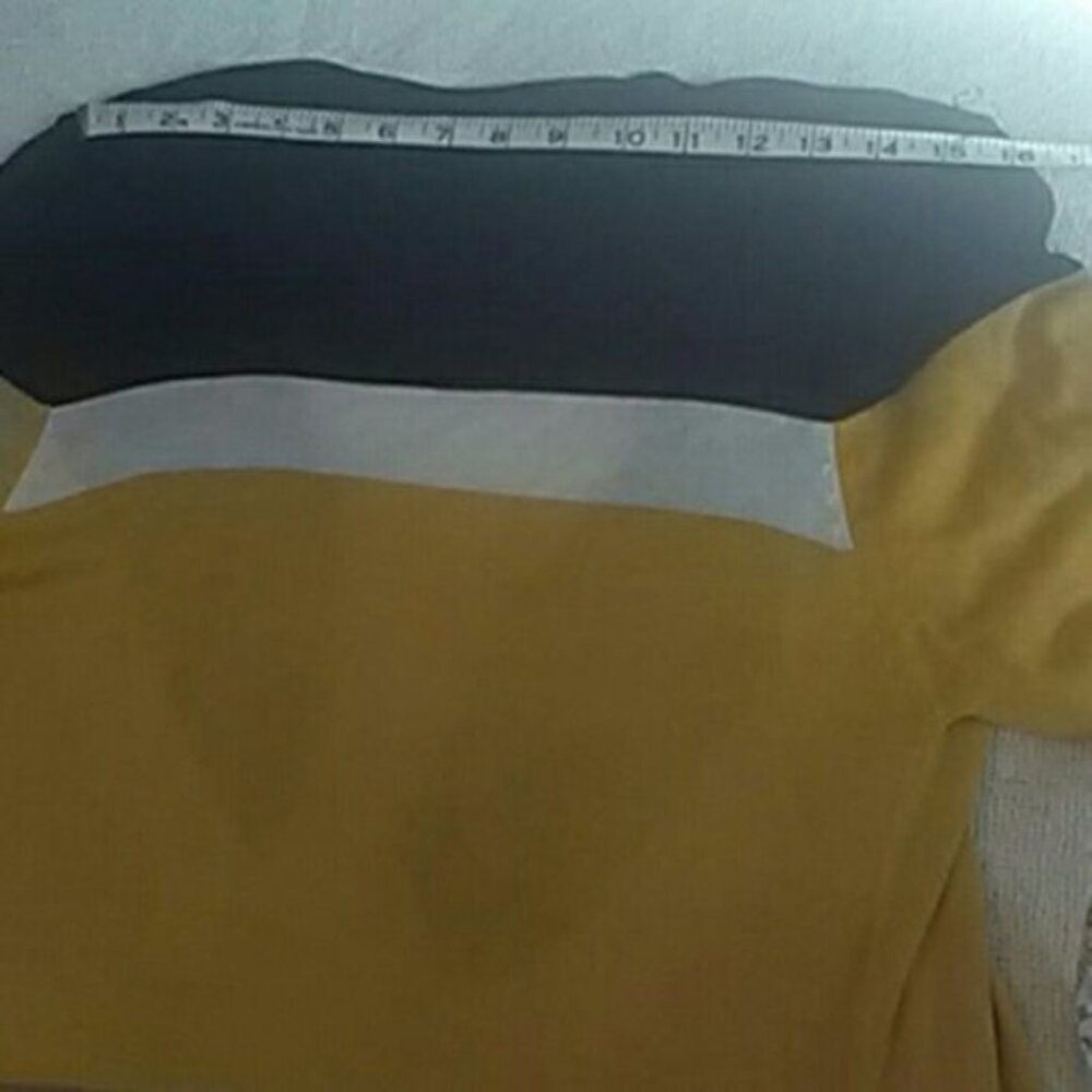 Cherie Bliss Colour Block Gold White Black Open Cardigan Women's One Size NWT - Picture 7 of 13